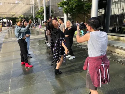 On-location filming and dance video production