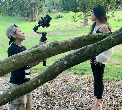 Solo video production and gimbal camera operation