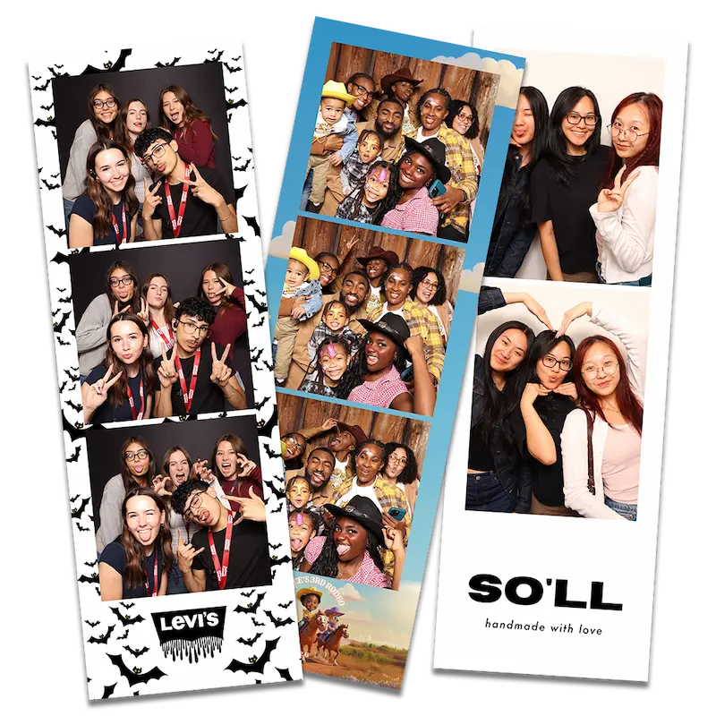 Custom photo booth 2x6 print strips