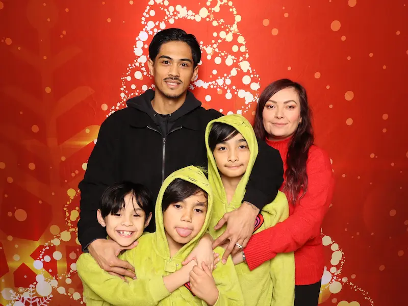 Company holiday party photo booth