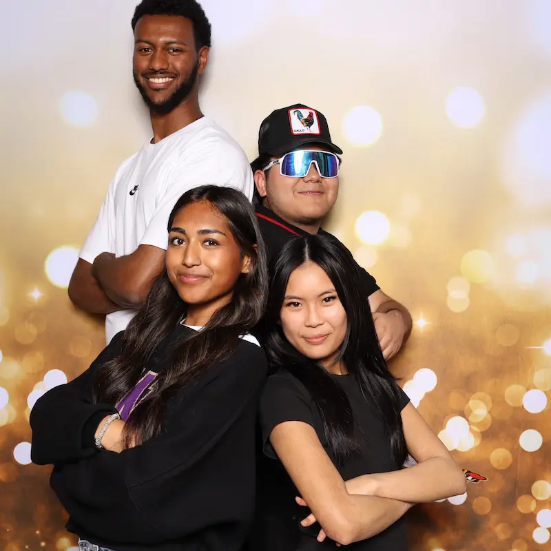 Gold Glow photo booth backdrop