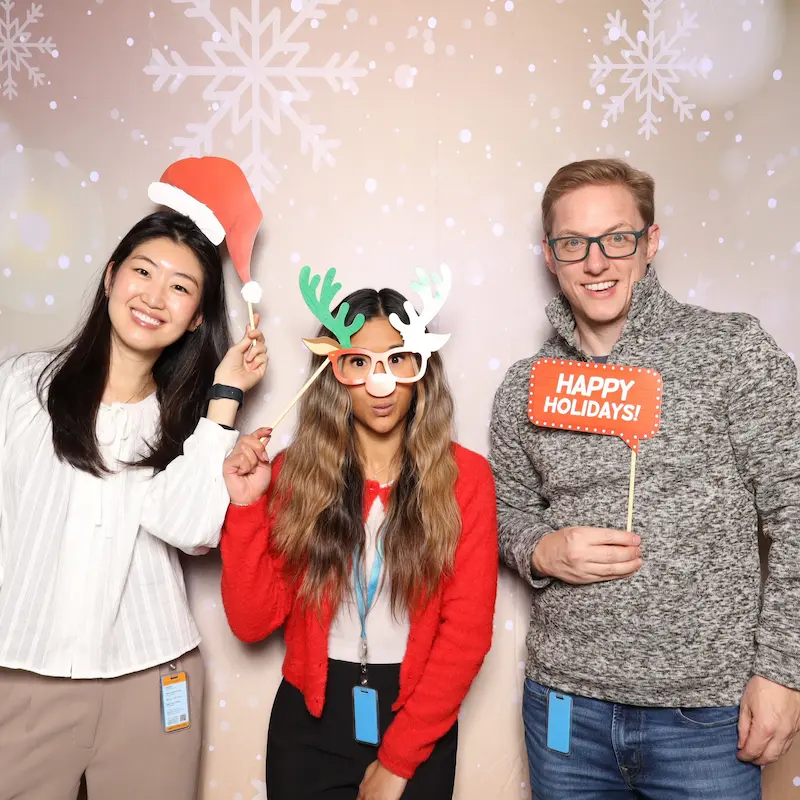 Champagne Snowflake photo booth backdrop