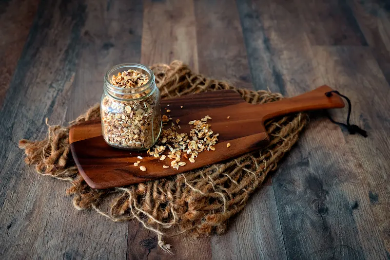 Product photography on rustic wood